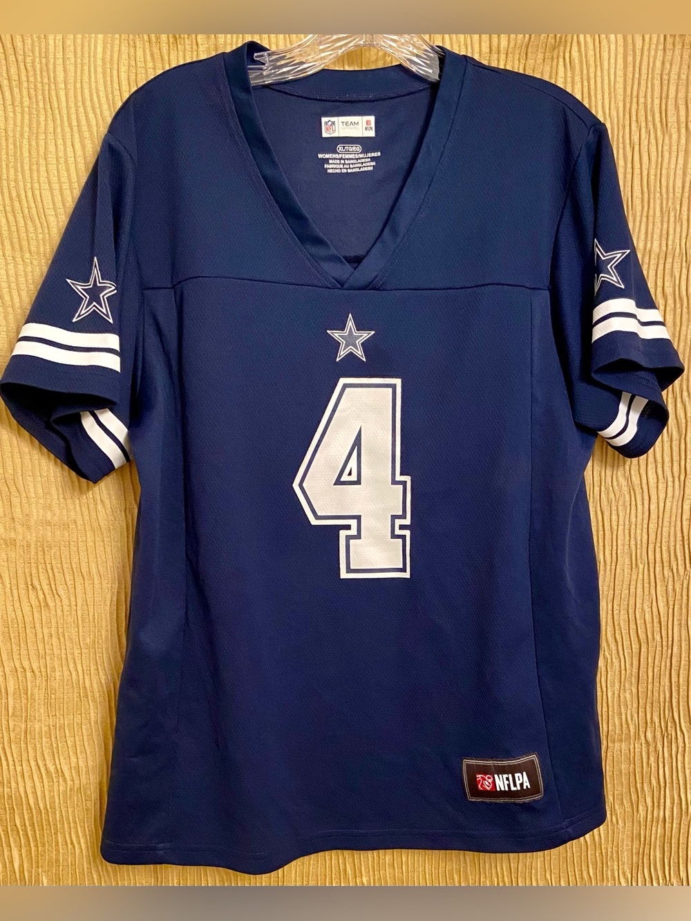 NFL Dallas Cowboys Navy and White Dak Prescott #4 Women’s Jersey
